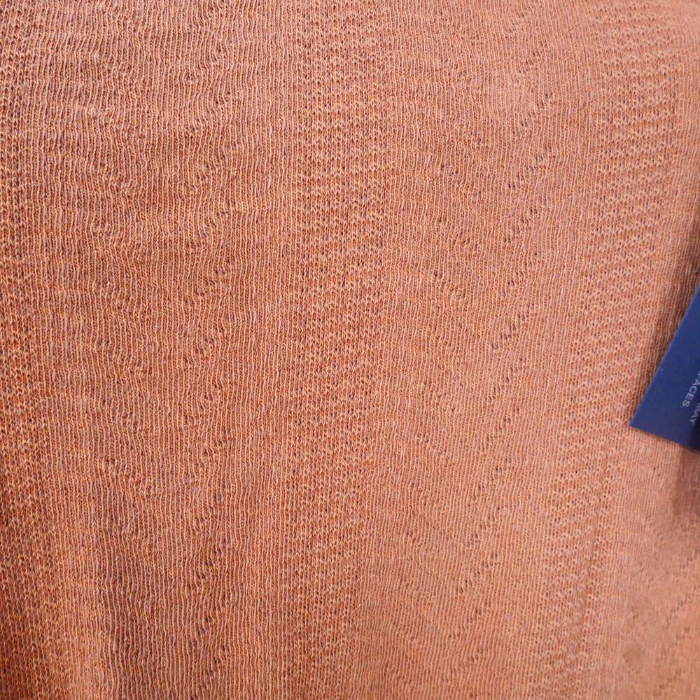 New John Varvatos Zion Polo Sienna Brown Textured Organic Cotton Men's XS - Picture 8 of 14